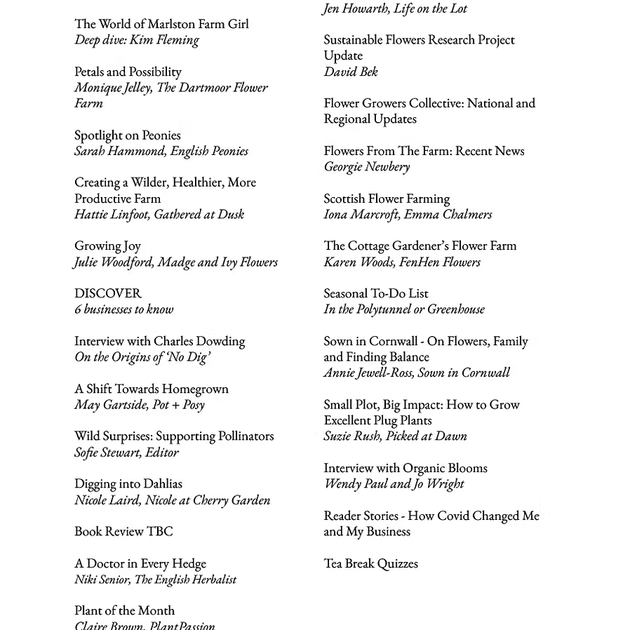 Issue 2 - The Flower Farmer Magazine